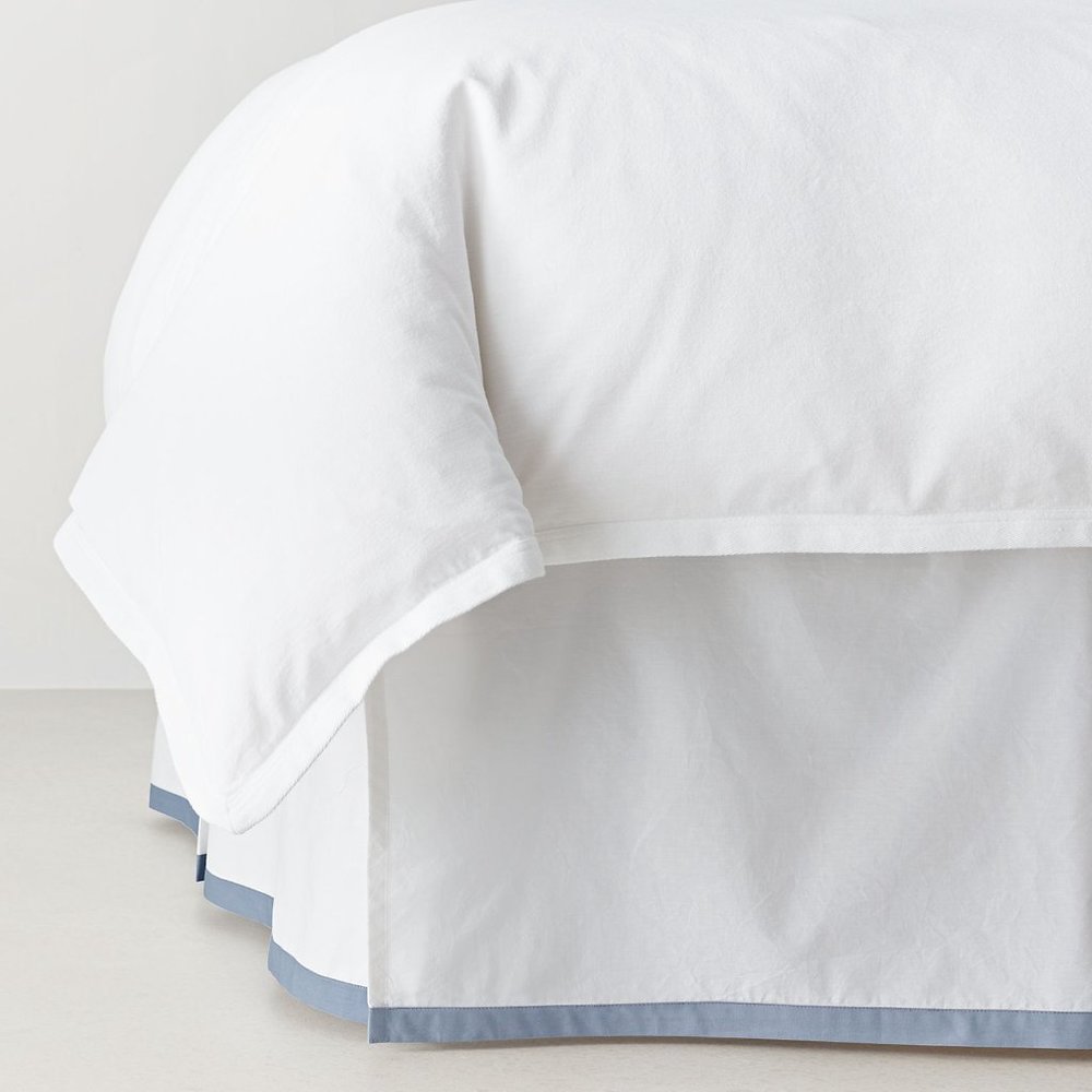 Restoration Hardware White and Blue Bedding